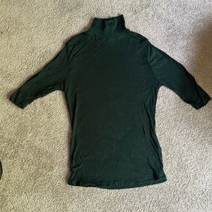 Topshop slight cropped mock neck shirts.